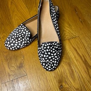 J Crew CORA dyed calf hair animal print loafers